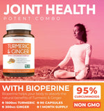 Healths Harmony Turmeric Ginger Capsules back view with ingredient list