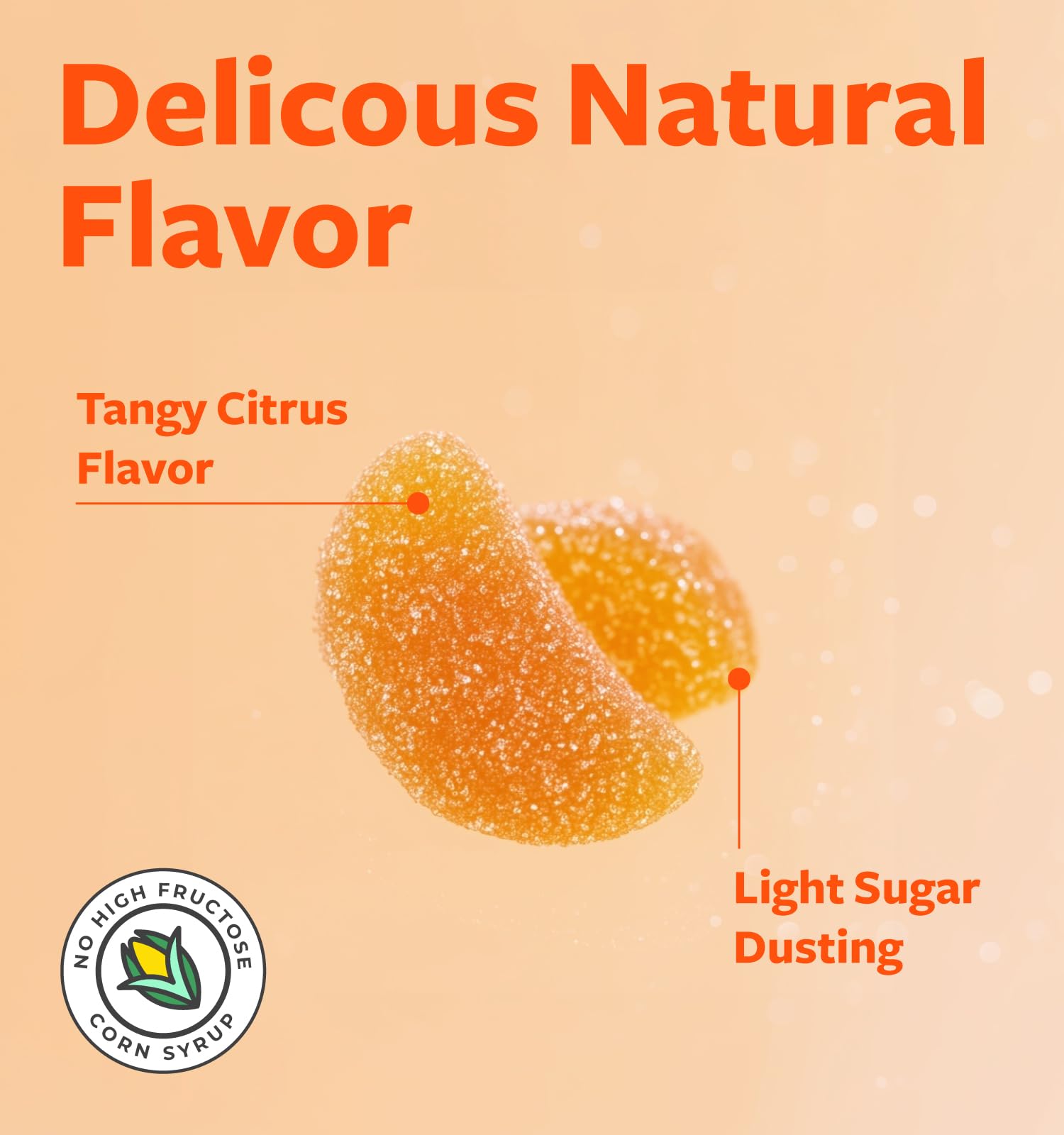 Healths Harmony Vitamin C Gummies 500mg close-up of gummies