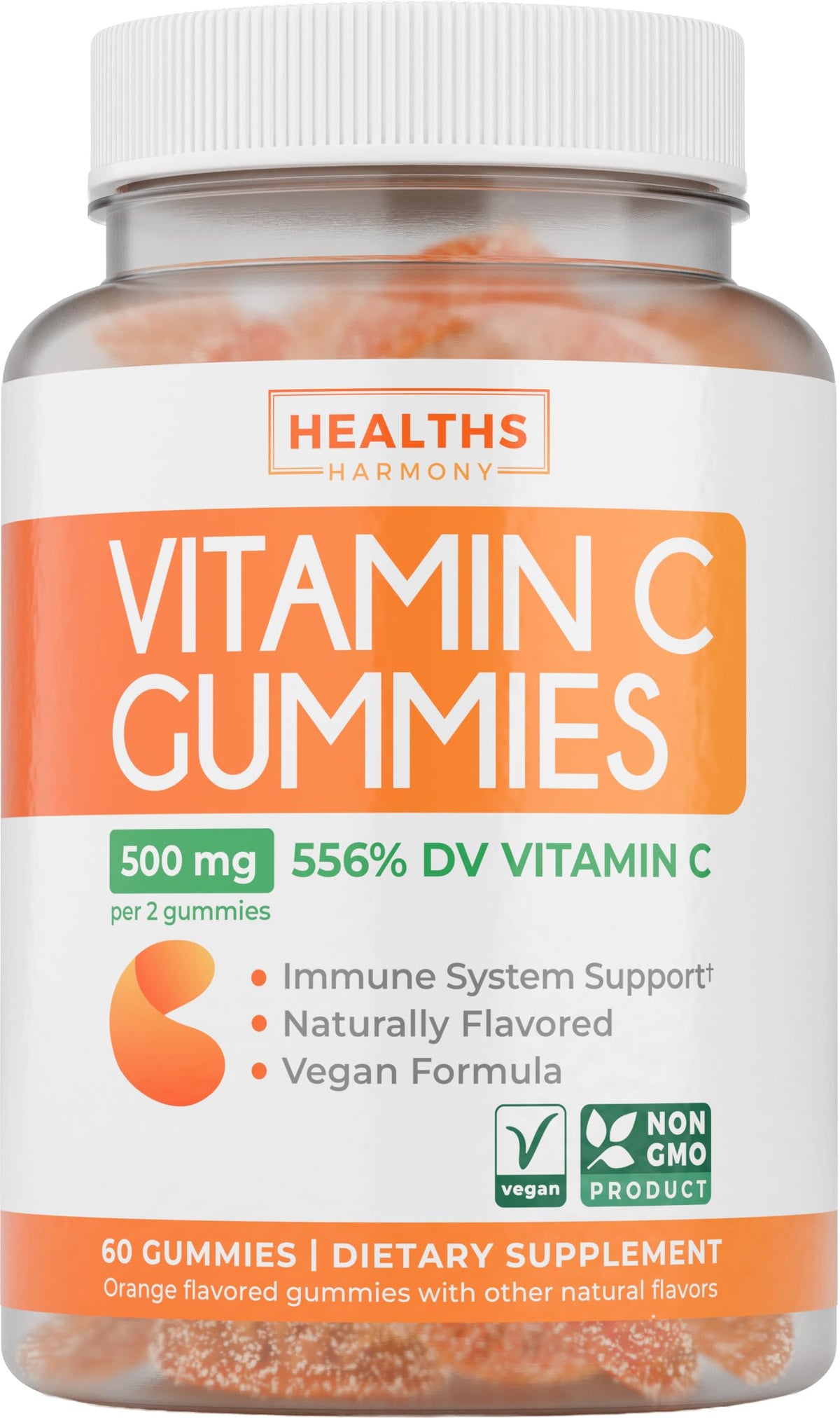 Healths Harmony Vitamin C Gummies 500mg front view