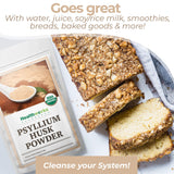 Healthworks Superfoods Organic Psyllium Husk Powder 907g side view