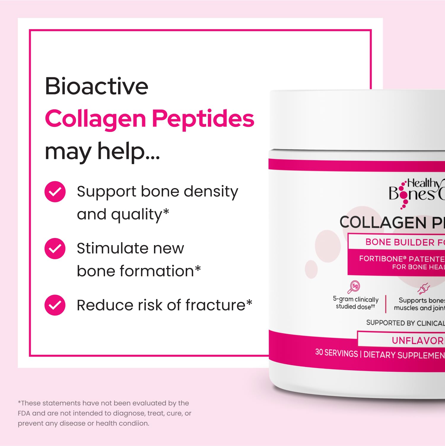 Healthy Bones Co. Collagen Powder unflavoured powder close-up