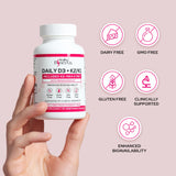 Healthy Bones Co. Daily D3+K1/K2 Supplement packaging