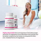 Healthy Bones Co. Magnesium Bisglycinate Chelate bottle top view