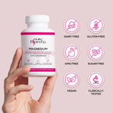 Healthy Bones Co. Magnesium Bisglycinate Chelate capsules in hand