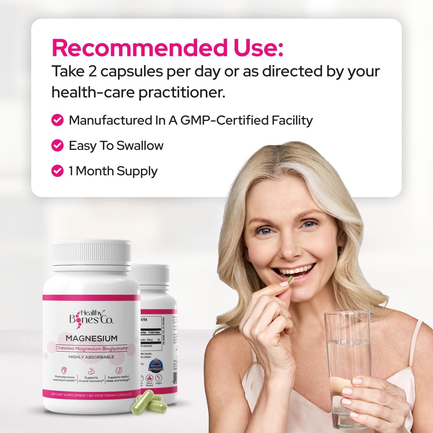 Healthy Bones Co. Magnesium Bisglycinate Chelate ingredients list