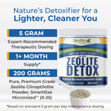 Healthy by Nature HolyLand Zeolite 200g package side view