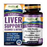 Healthy by Nature LiVitalize Milk Thistle capsules front view