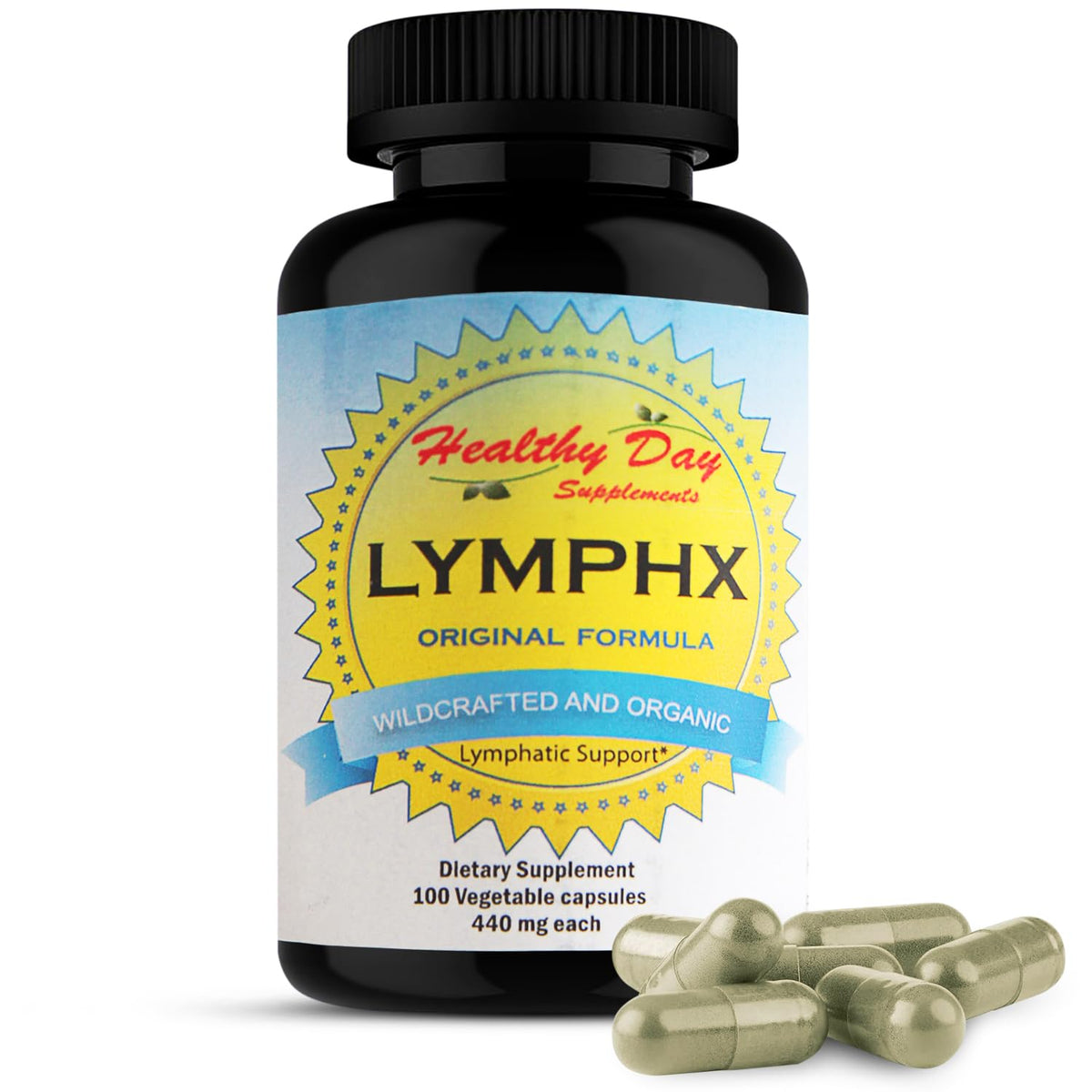 Healthy Day Supplements LymphX 100 Capsules front view