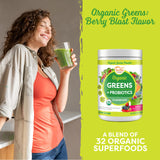 Healthy Delights Organic Greens + Probiotics 386g mixed berry flavour
