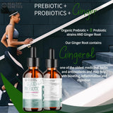 Healthy Genetics Prebiotic Probiotic with Ginger 118g back view