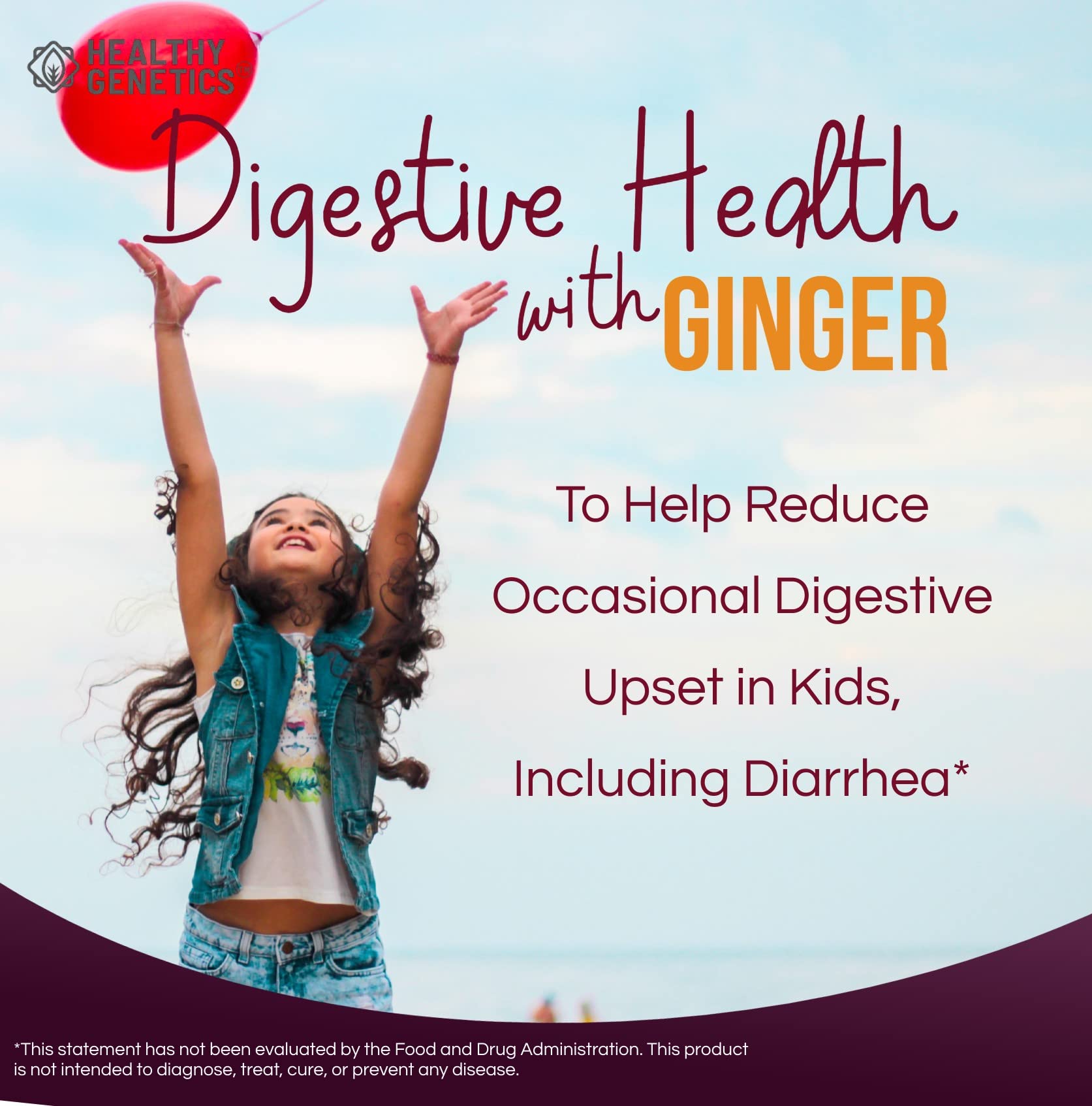 Healthy Genetics Probiotics for Kids 140g back view