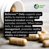Healthy Gut BeSerene Daily Sleep Supplement capsule close-up
