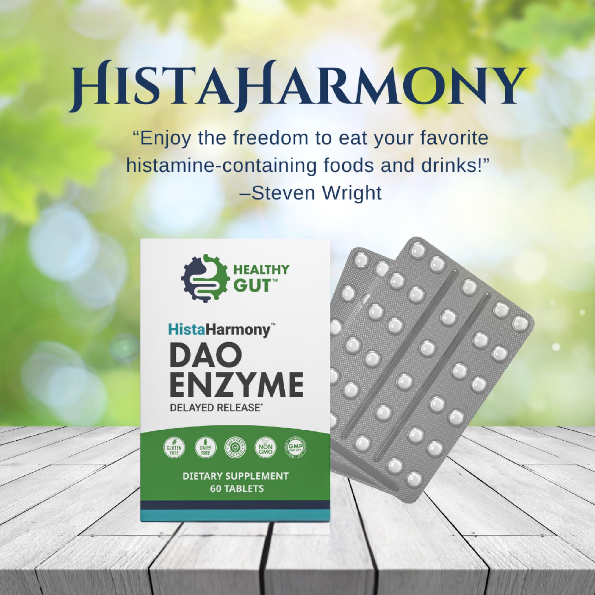 Healthy Gut HistaHarmony Multi-Enzyme Supplement ingredients list