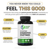Healthy Gut HoloZyme Multi-Enzyme Supplement with measuring spoon