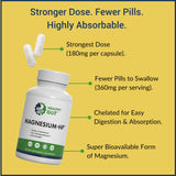 Healthy Gut Magnesium Glycinate Supplement bottle with cap