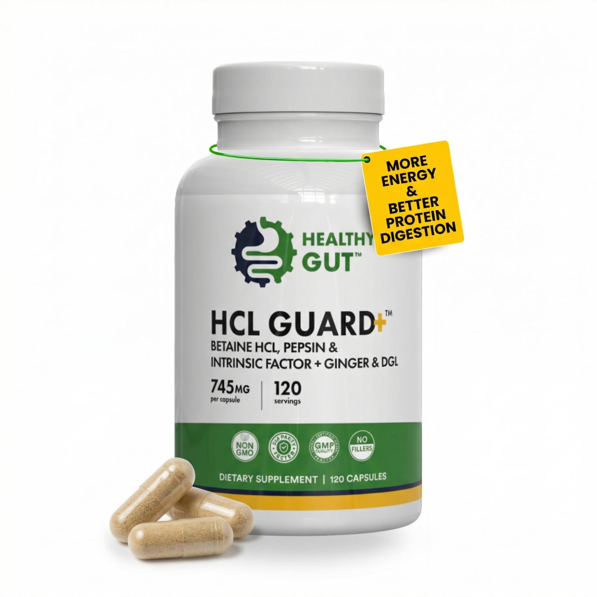 Healthy Gut Multi-Enzyme Supplement 132g front view
