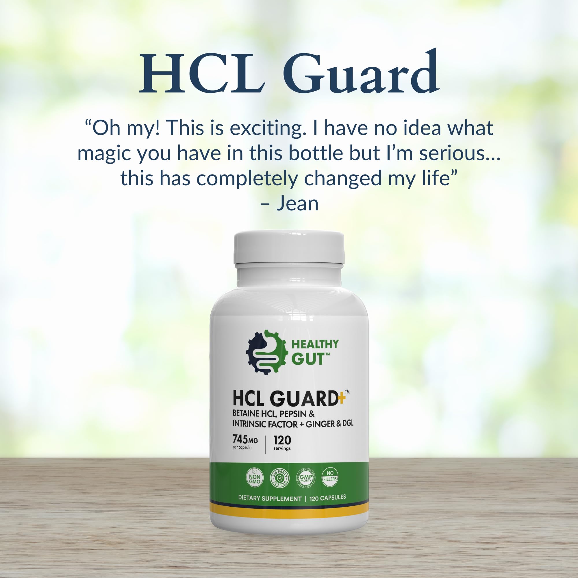 Healthy Gut Multi-Enzyme Supplement 132g lifestyle scene