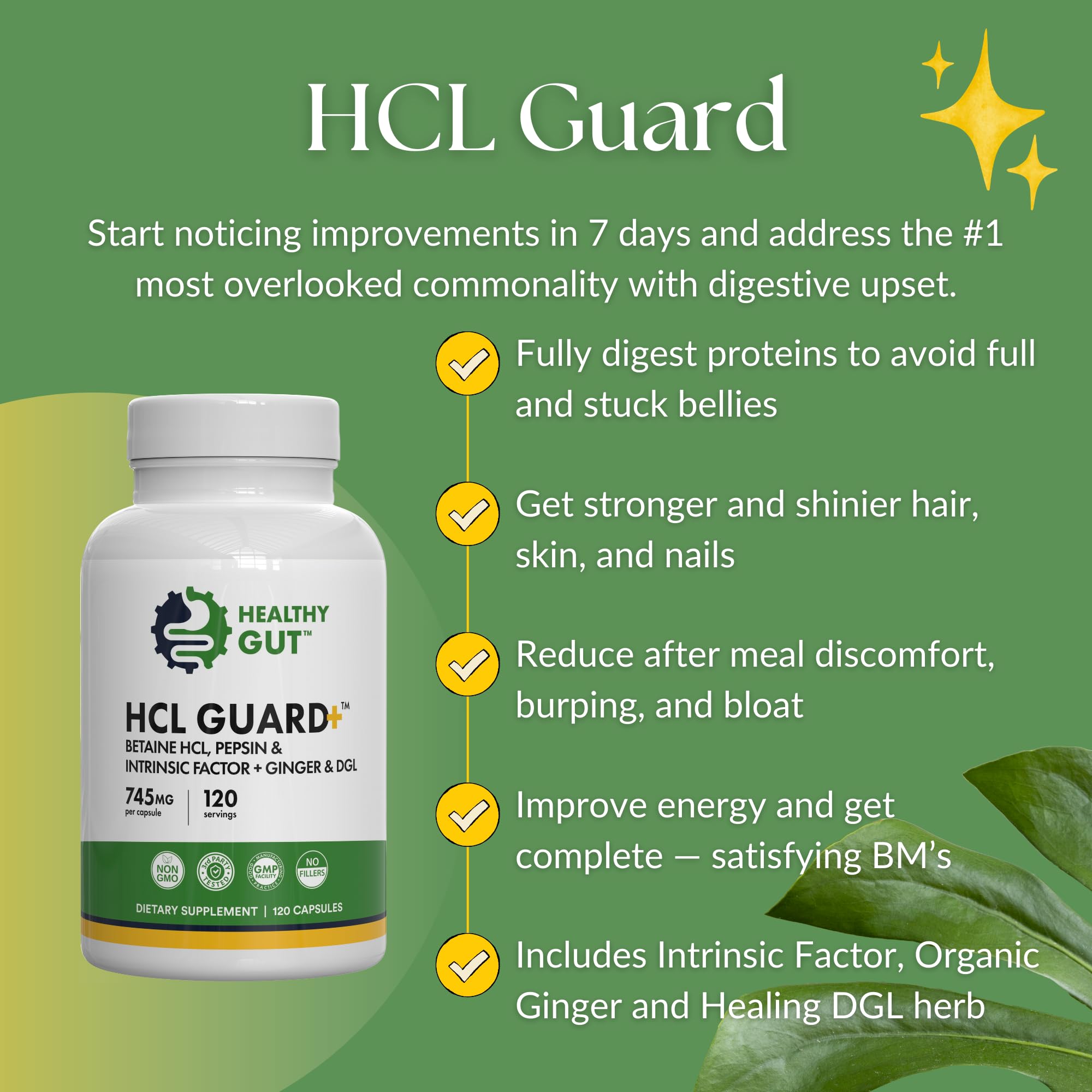 Healthy Gut Multi-Enzyme Supplement 132g with ingredients