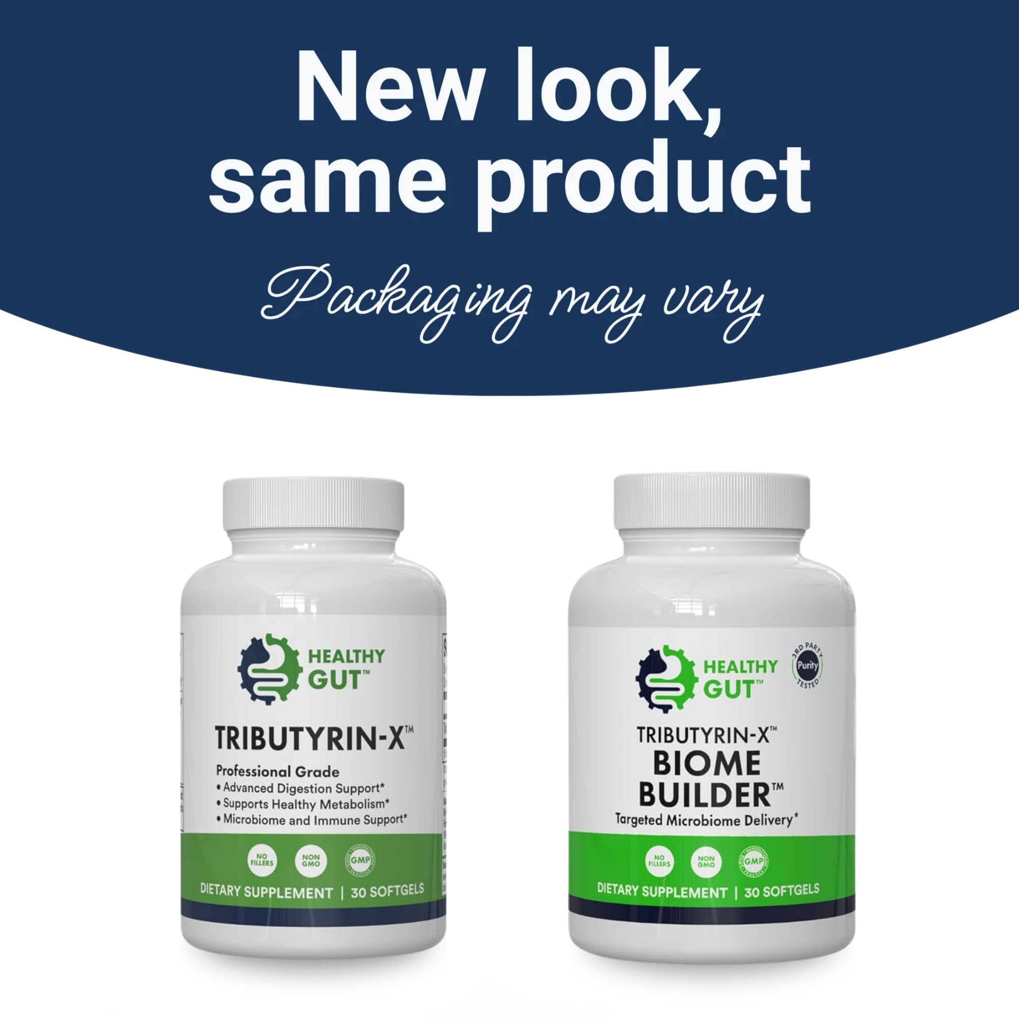 Healthy Gut Tributyrin-X Postbiotic Capsules bottle with label