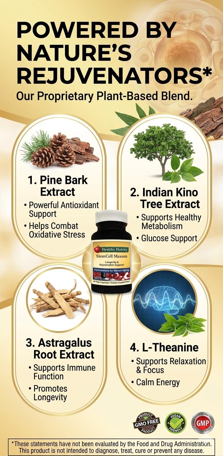 Healthy Habits Blended Vitamin & Mineral Supplement on a wooden table