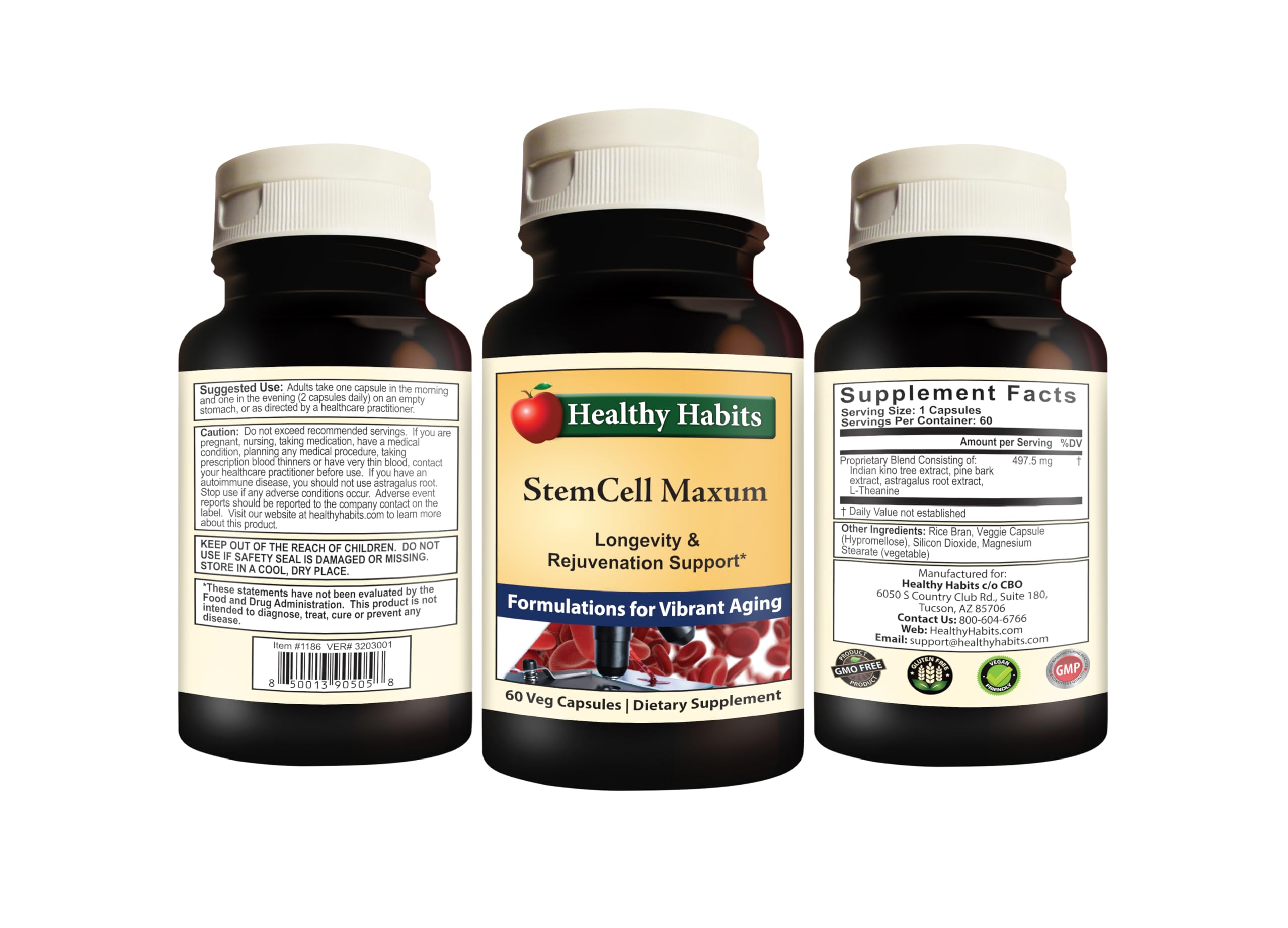 Healthy Habits Blended Vitamin & Mineral Supplement side view