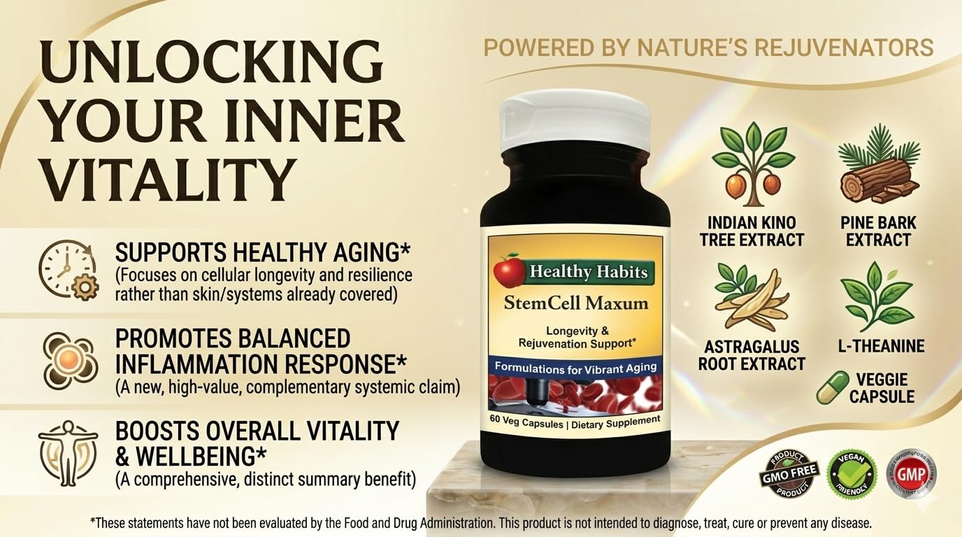 Healthy Habits Blended Vitamin & Mineral Supplement with a glass of water