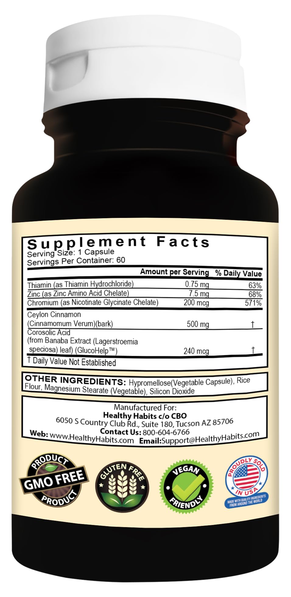 Healthy Habits Cinnamon Supplement 82g packaging