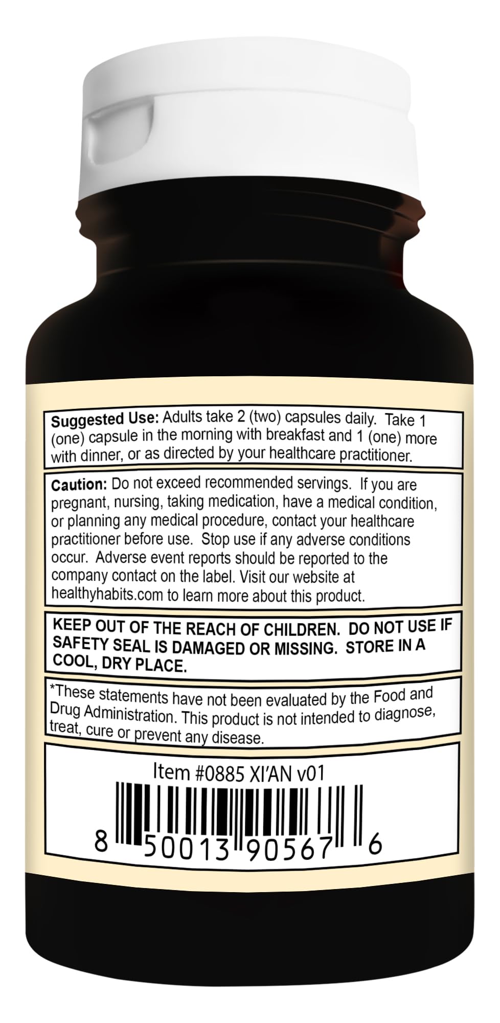 Healthy Habits Cinnamon Supplement capsules close-up