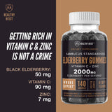 HEALTHY HEIST Elderberry Gummies with fresh elderberries