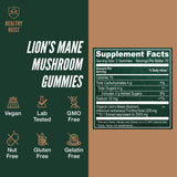 HEALTHY HEIST Lion's Mane Mushroom Gummies with other supplements