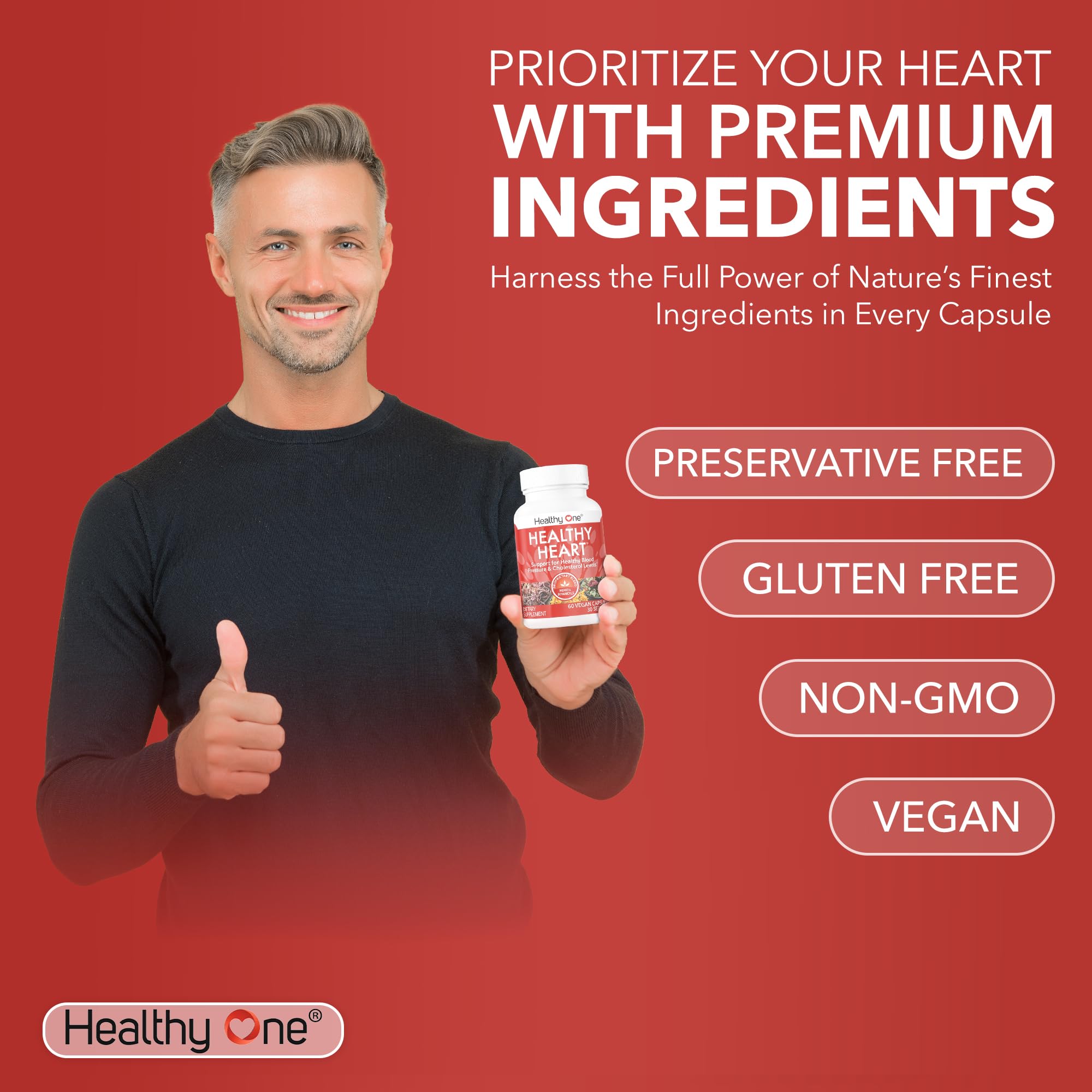 Healthy One CoQ10 8-in-1 daily wellness Supplement packaging details