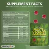 Healthy One Fruits & Veggies Gummy Supplement side view