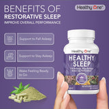Healthy One Healthy Sleep 10-in-1 Sleep Formula bottle on a table