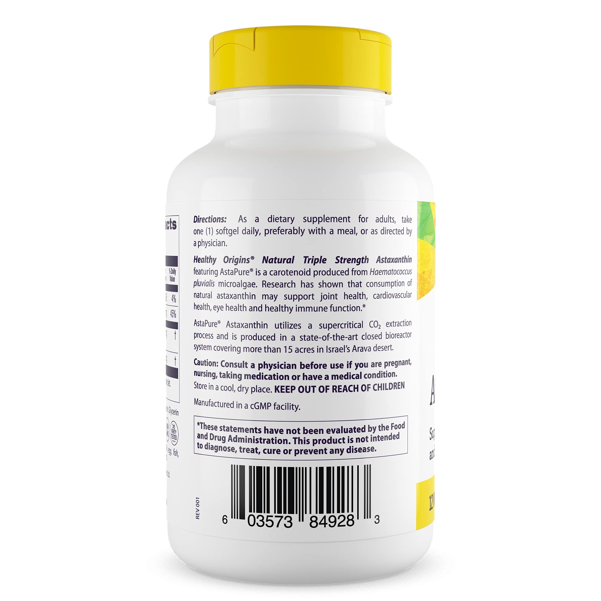 Healthy Origins AstaPure Astaxanthin capsules close-up