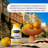 Healthy Origins Citrus Bergamot 500mg capsules in a hand