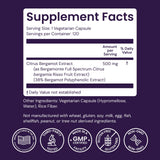 Healthy Origins Citrus Bergamot 500mg veggie capsules side view