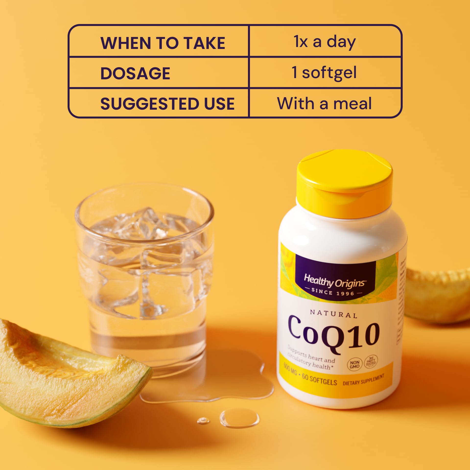 Healthy Origins CoQ10 Ubiquinone 150g capsules opened
