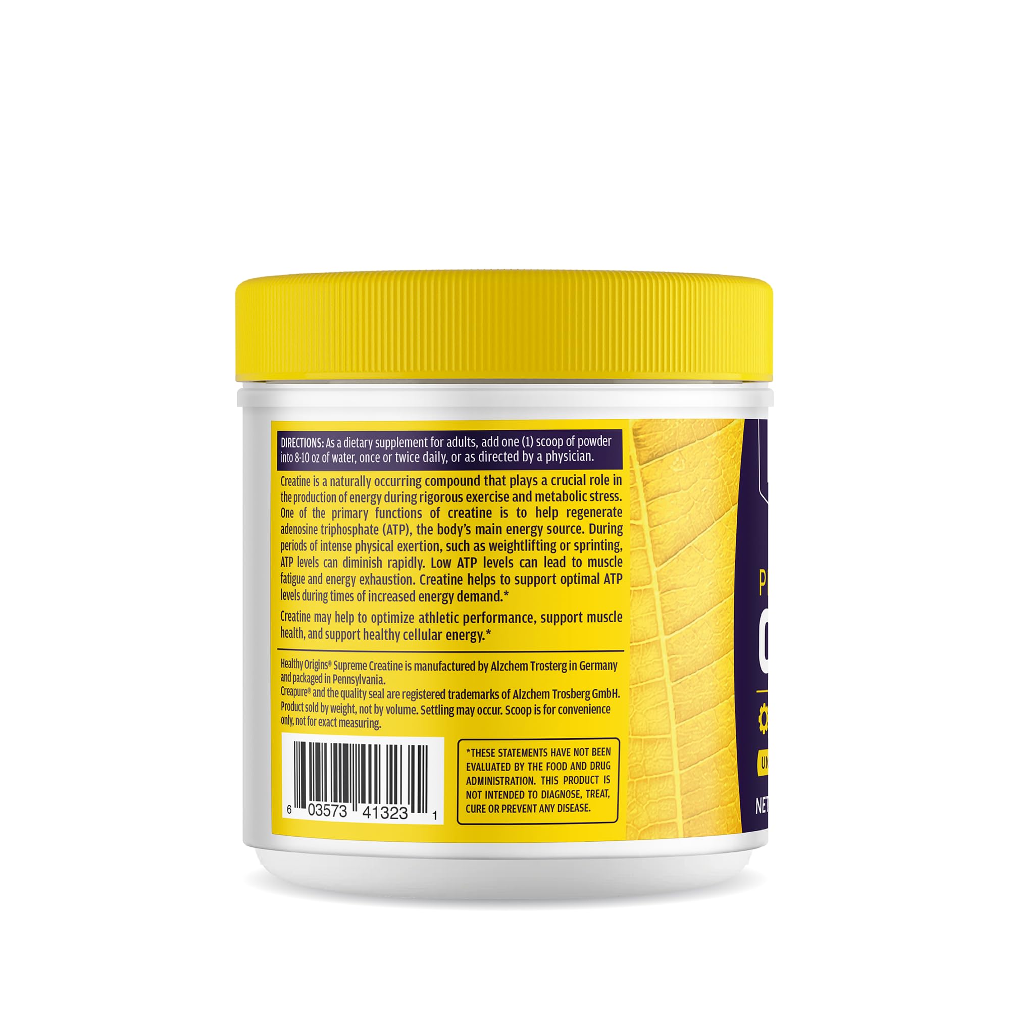 Healthy Origins Creatine 689g Powder scoop and powder close-up
