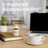 Healthy Origins Curcumin Phytosome 500mg capsules on a wooden table