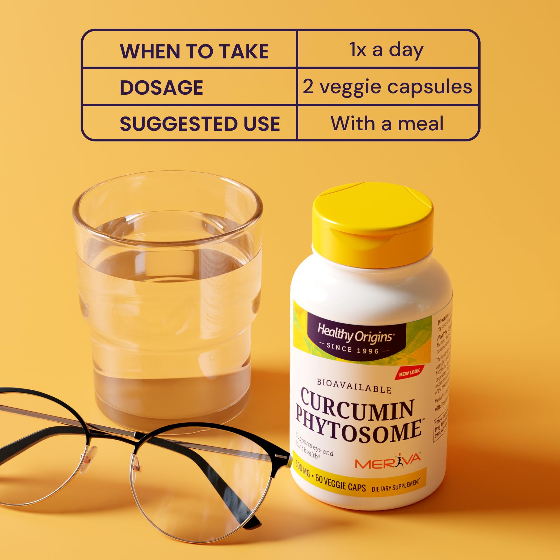 Healthy Origins Curcumin Phytosome 500mg capsules open bottle