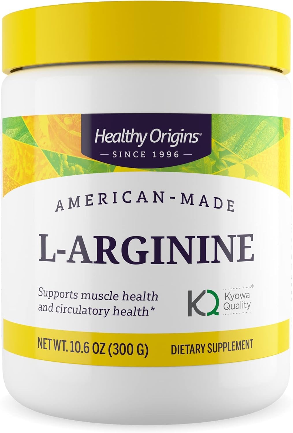 Healthy Origins L-Arginine 358g front view of packaging