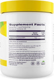 Healthy Origins L-Arginine 358g side view showing dosage information