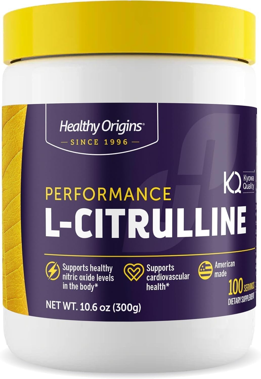 Healthy Origins L-Citrulline Amino Acid Supplement 358g front view