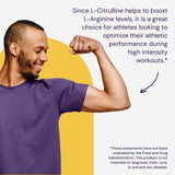 Healthy Origins L-Citrulline supplement back view with ingredients