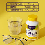 Healthy Origins Lutein 20mg softgels nutritional information