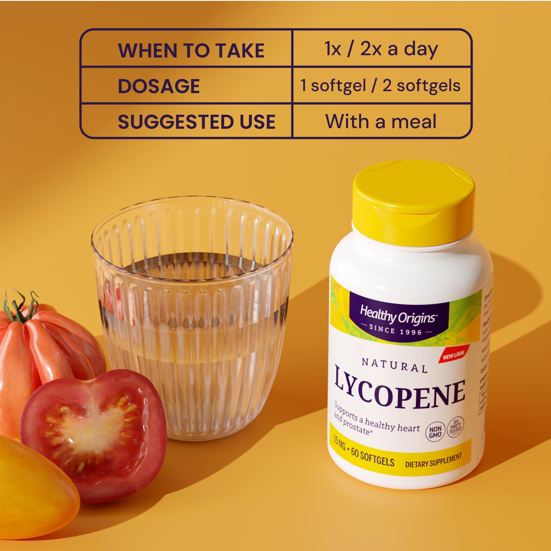 Healthy Origins Lycopene supplement with a measuring spoon
