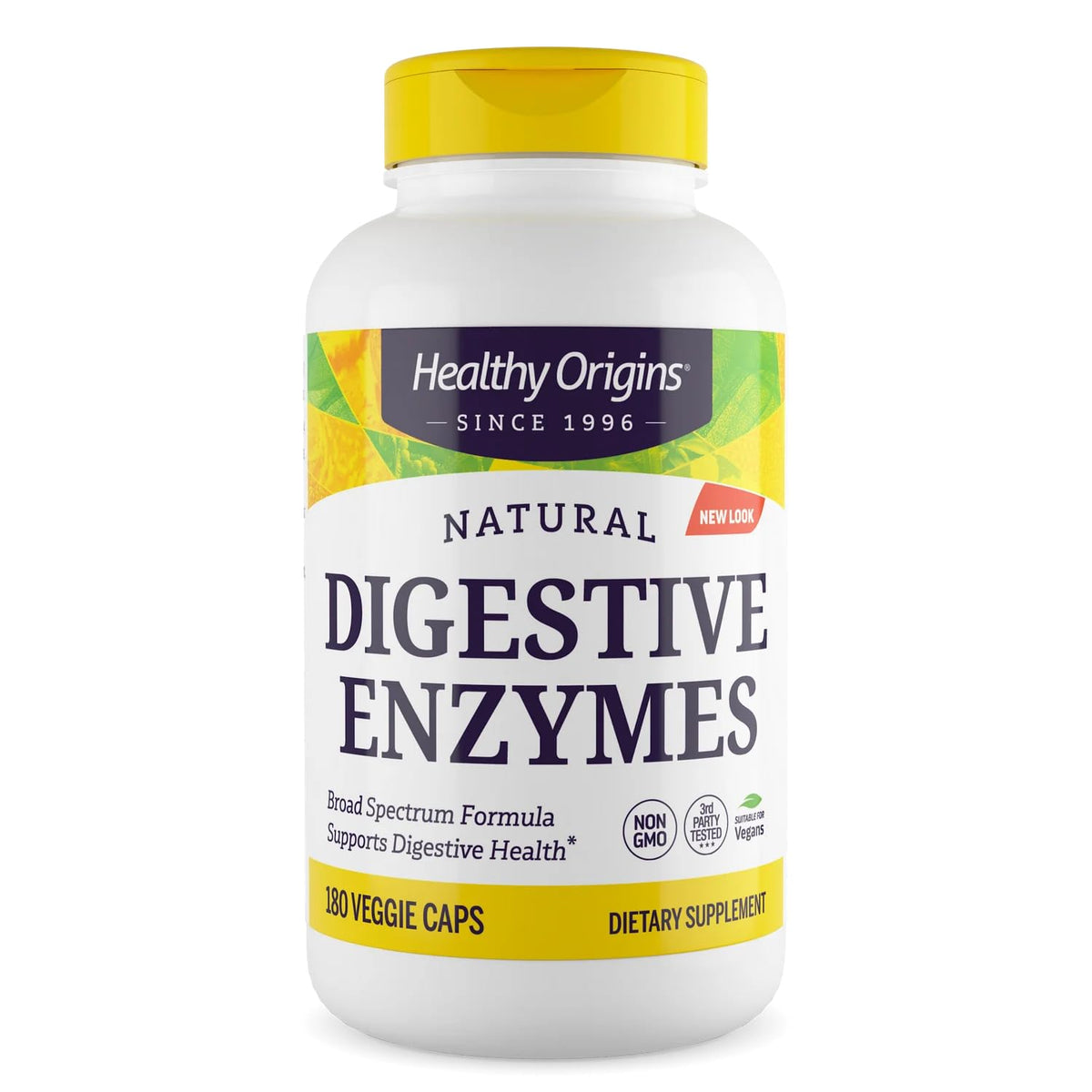 Healthy Origins Multi-Enzyme Supplement 90 Capsules front view