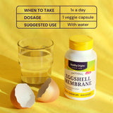 Healthy Origins Natural Eggshell Membrane bottle with a measuring spoon
