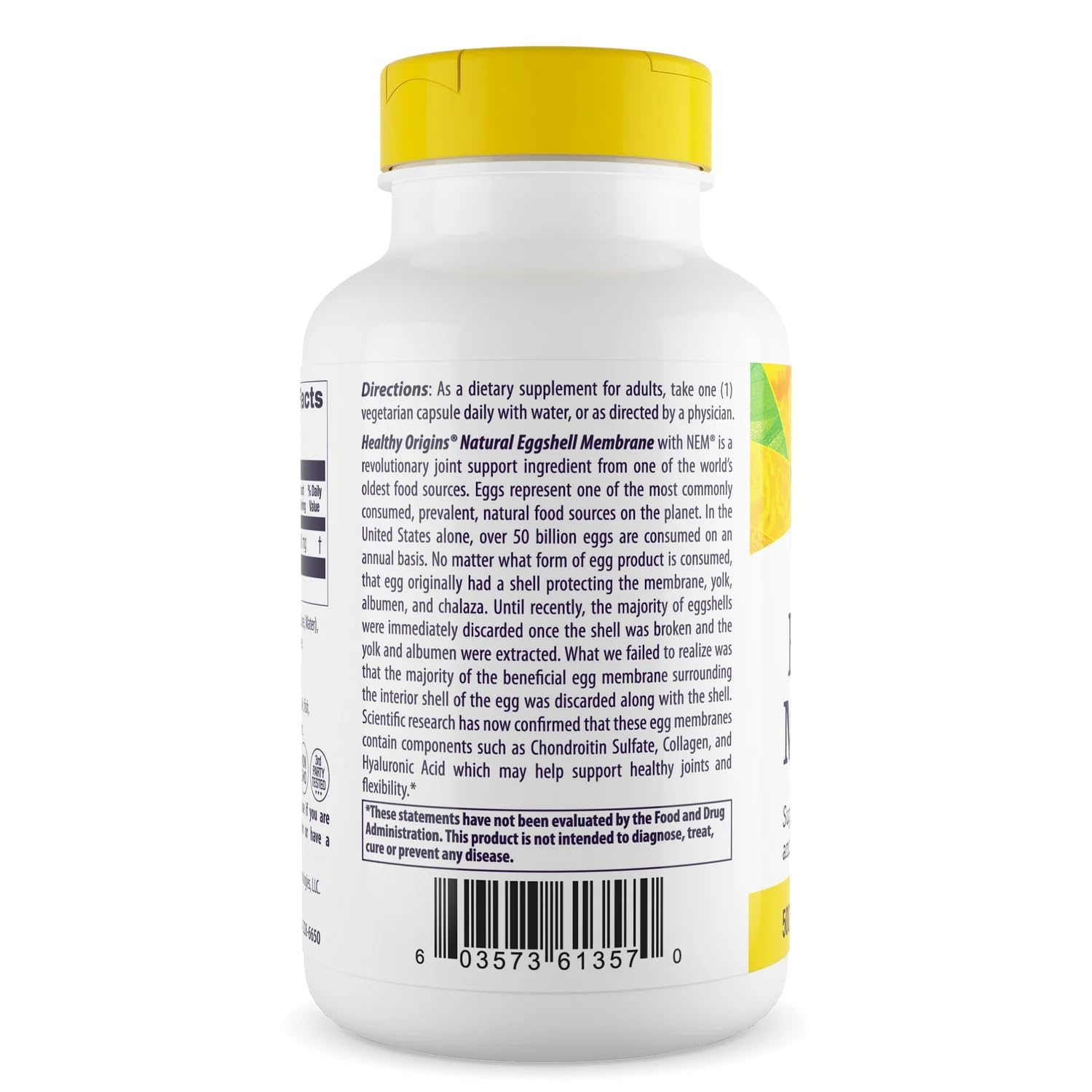 Healthy Origins Natural Eggshell Membrane capsules on a wooden table