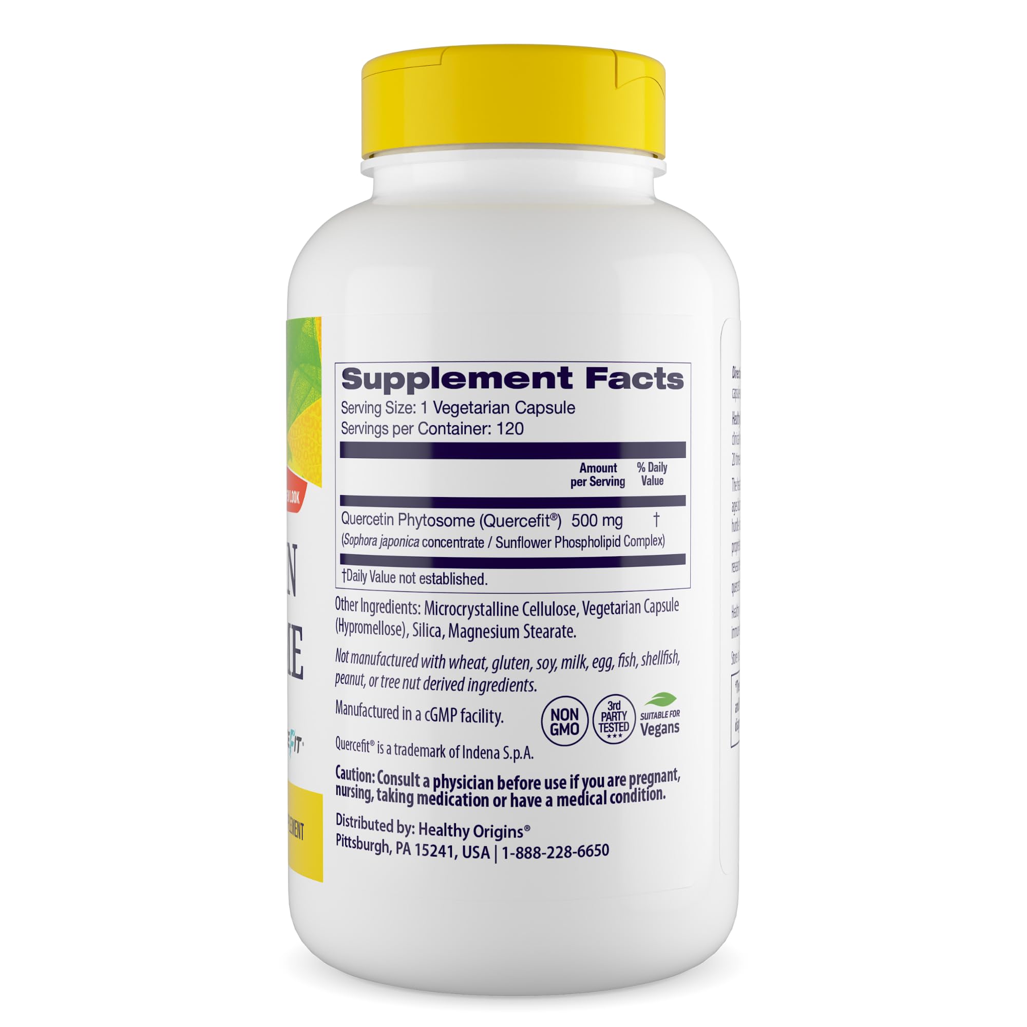Healthy Origins Quercetin Phytosome 133g side view